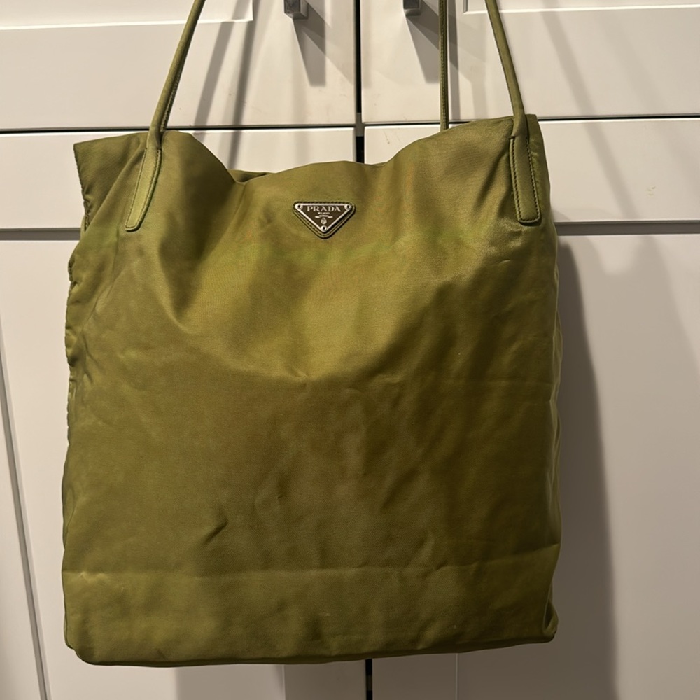 Prada Olive Green Tote Bag